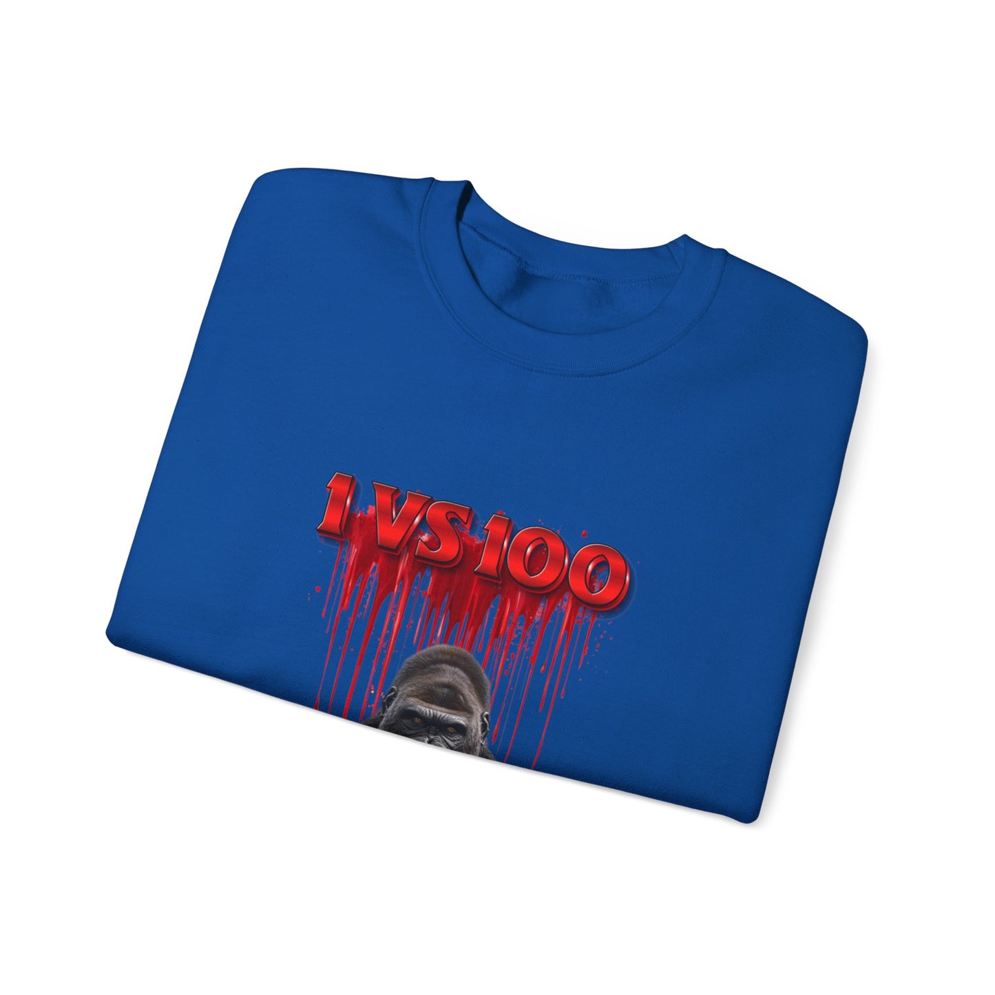 100 Men vs Gorilla Meme Sweatshirt - 1 VS 100 Gorilla Champion