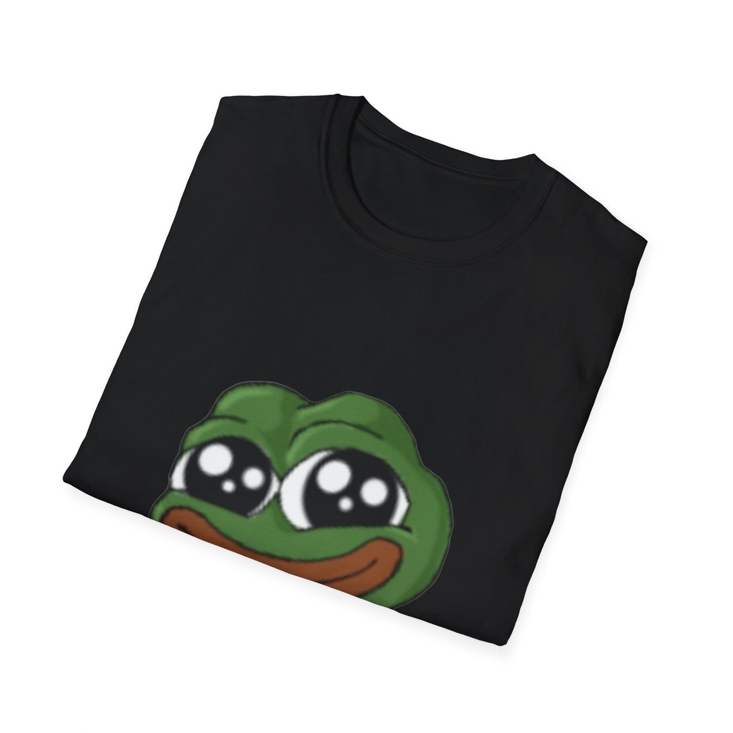 Pepe Smile Meme Unisex Softstyle T-Shirt - Cute Graphic Tee for Meme Lovers