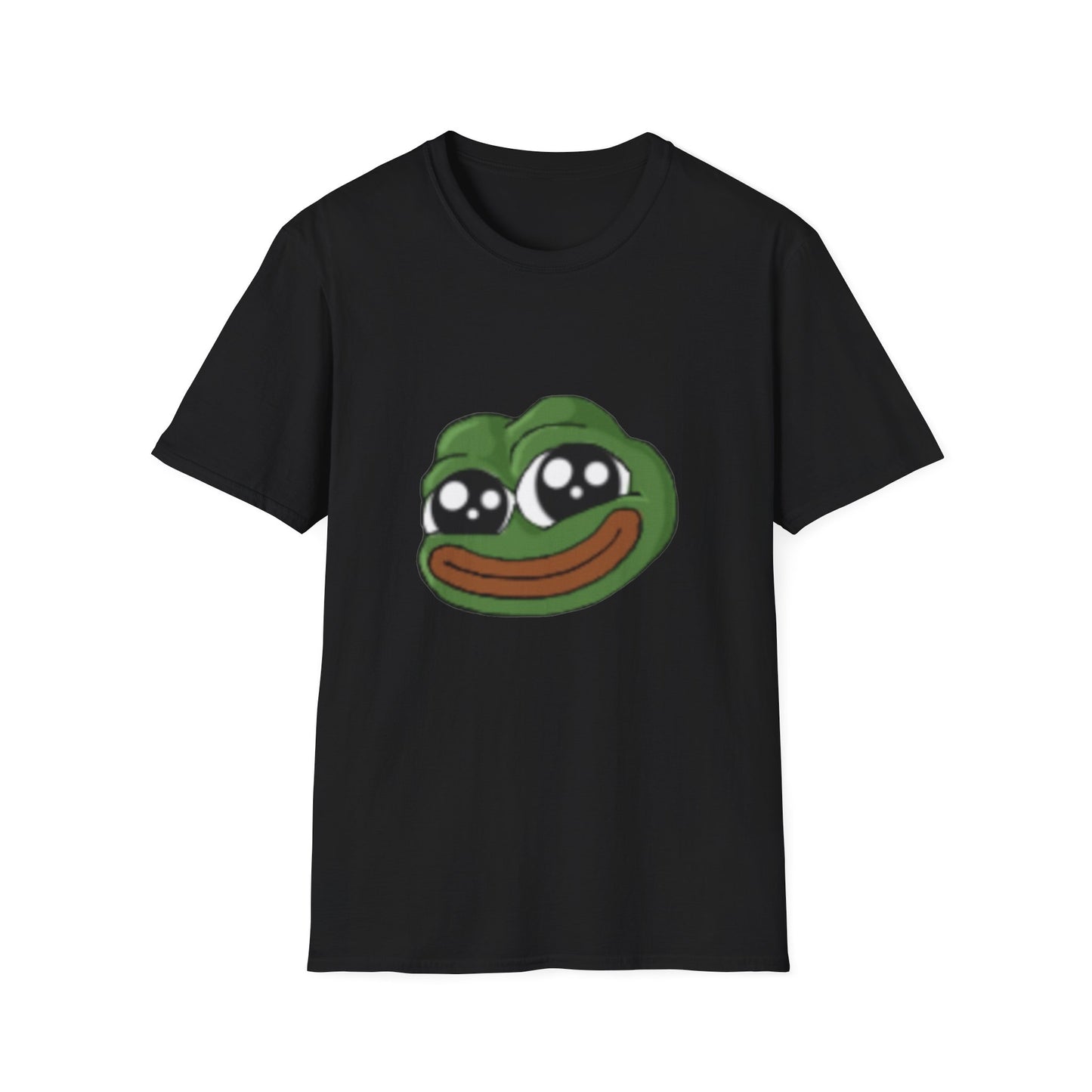 Pepe Smile Meme Unisex Softstyle T-Shirt - Cute Graphic Tee for Meme Lovers