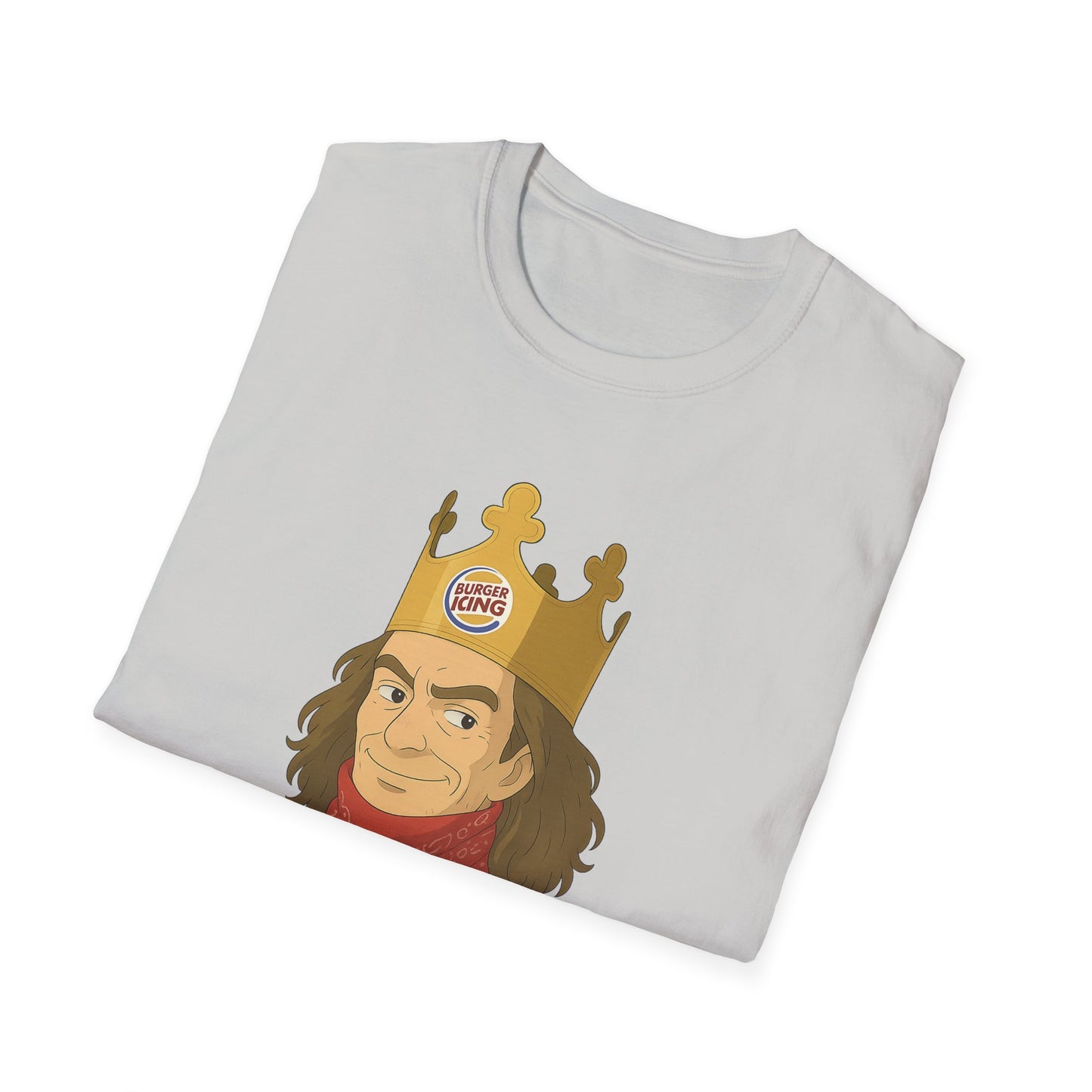 Burger King Guy On Plane MEME T-SHIRT - with Crowned Character Graphic