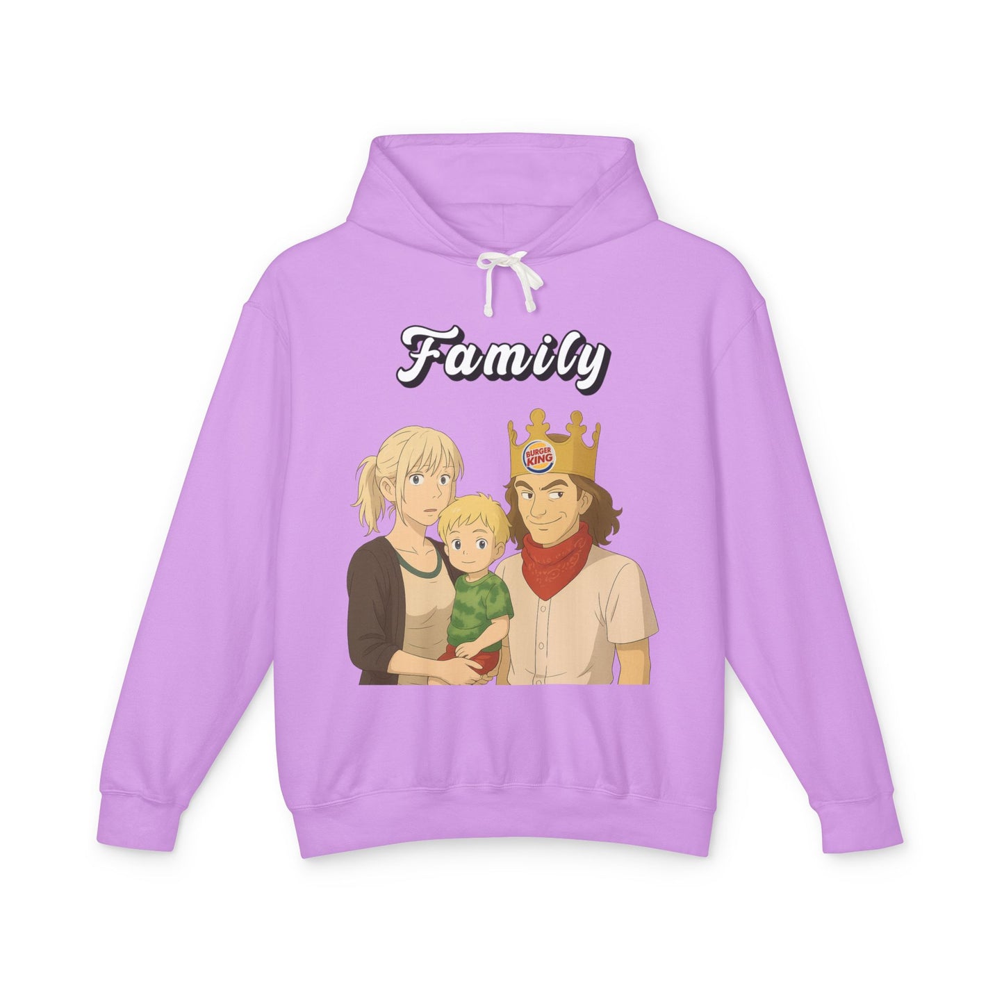 Family-Themed Unisex Lightweight Hooded Sweatshirt