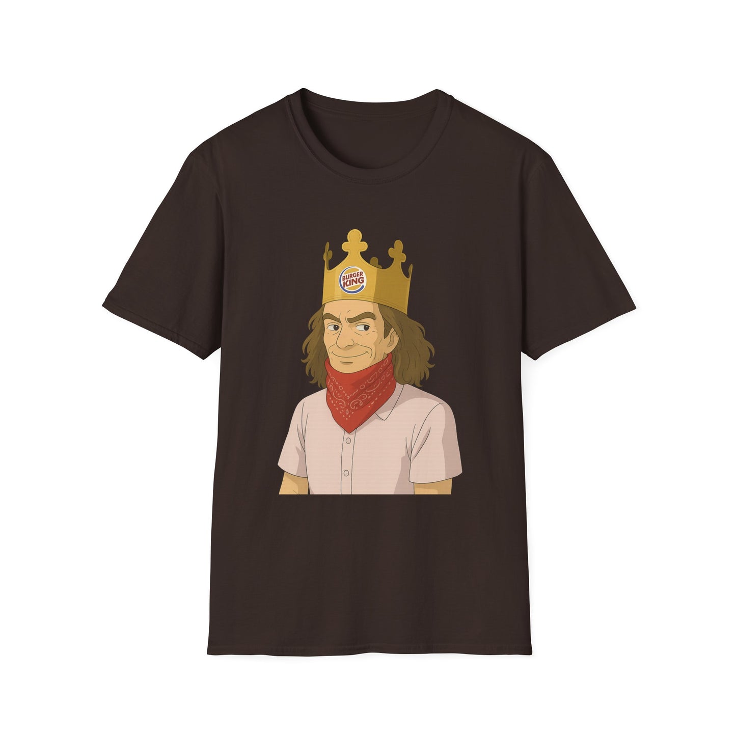 Burger King Guy On Plane MEME T-SHIRT - with Crowned Character Graphic