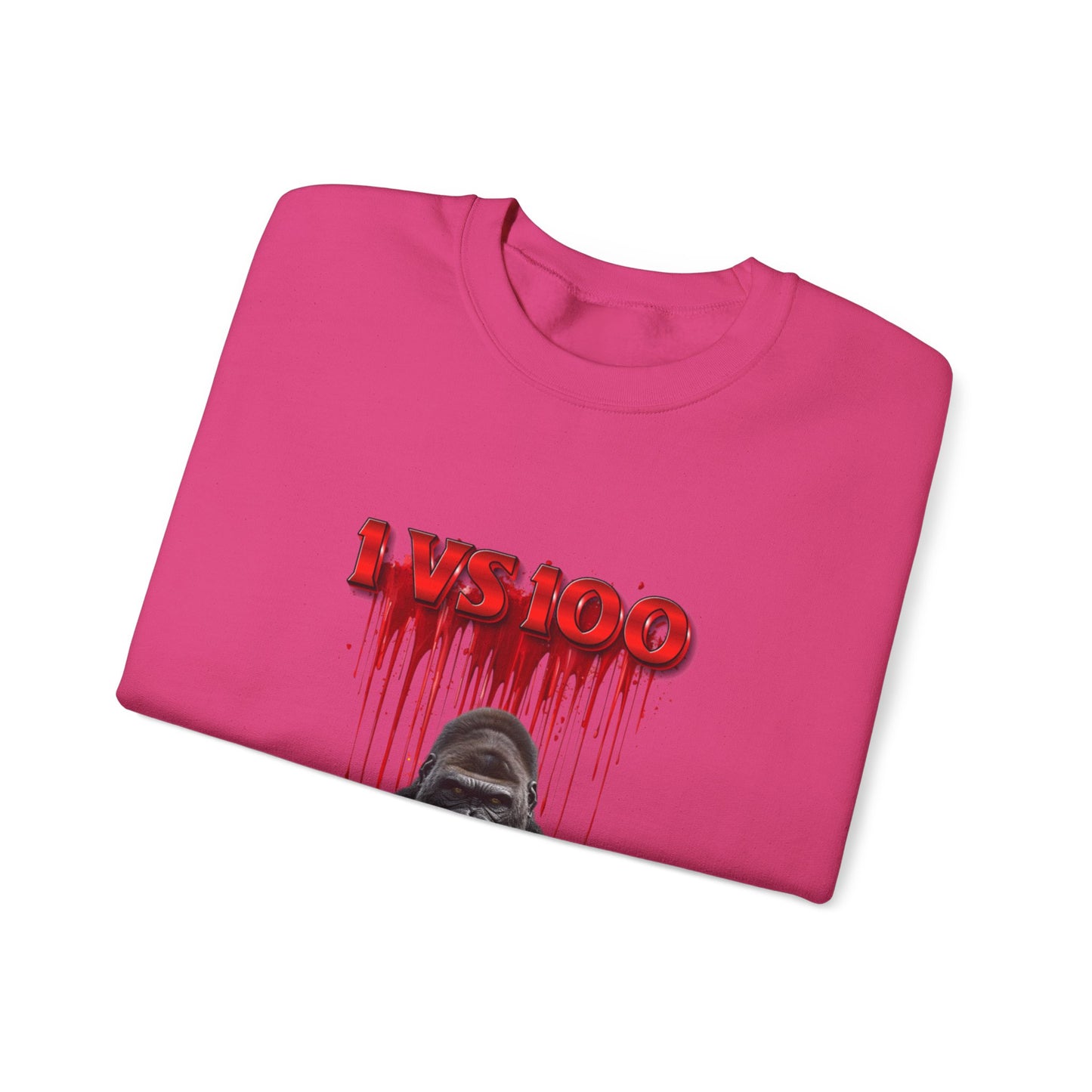 100 Men vs Gorilla Meme Sweatshirt - 1 VS 100 Gorilla Champion