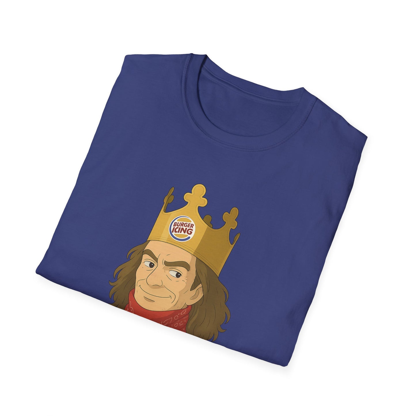 Burger King Guy On Plane MEME T-SHIRT - with Crowned Character Graphic