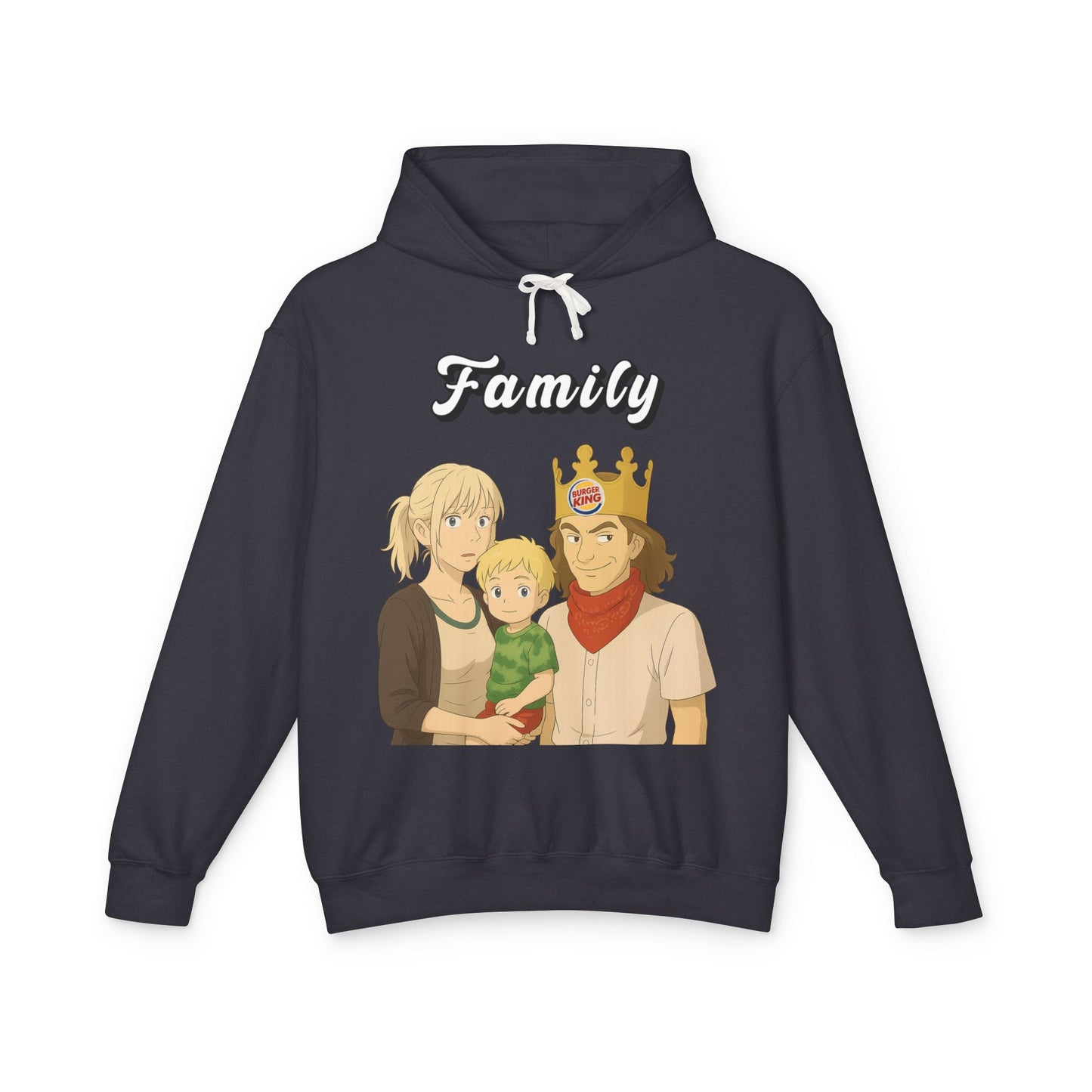 Family-Themed Unisex Lightweight Hooded Sweatshirt