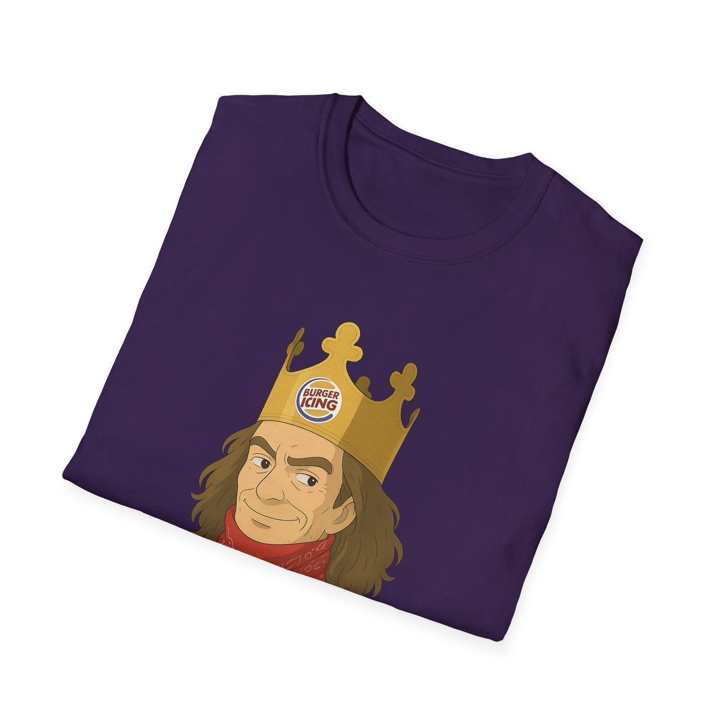 Burger King Guy On Plane MEME T-SHIRT - with Crowned Character Graphic