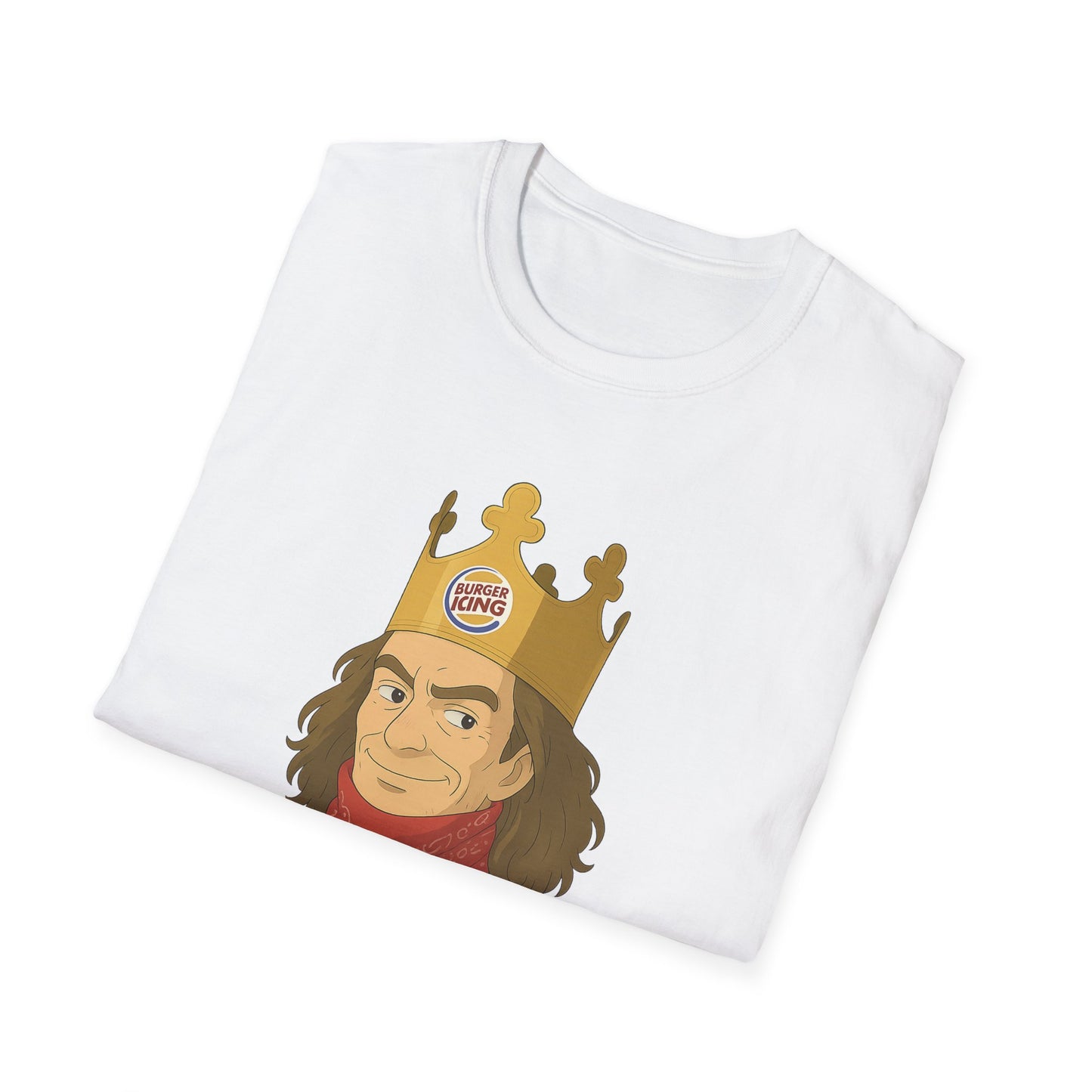 Burger King Guy On Plane MEME T-SHIRT - with Crowned Character Graphic