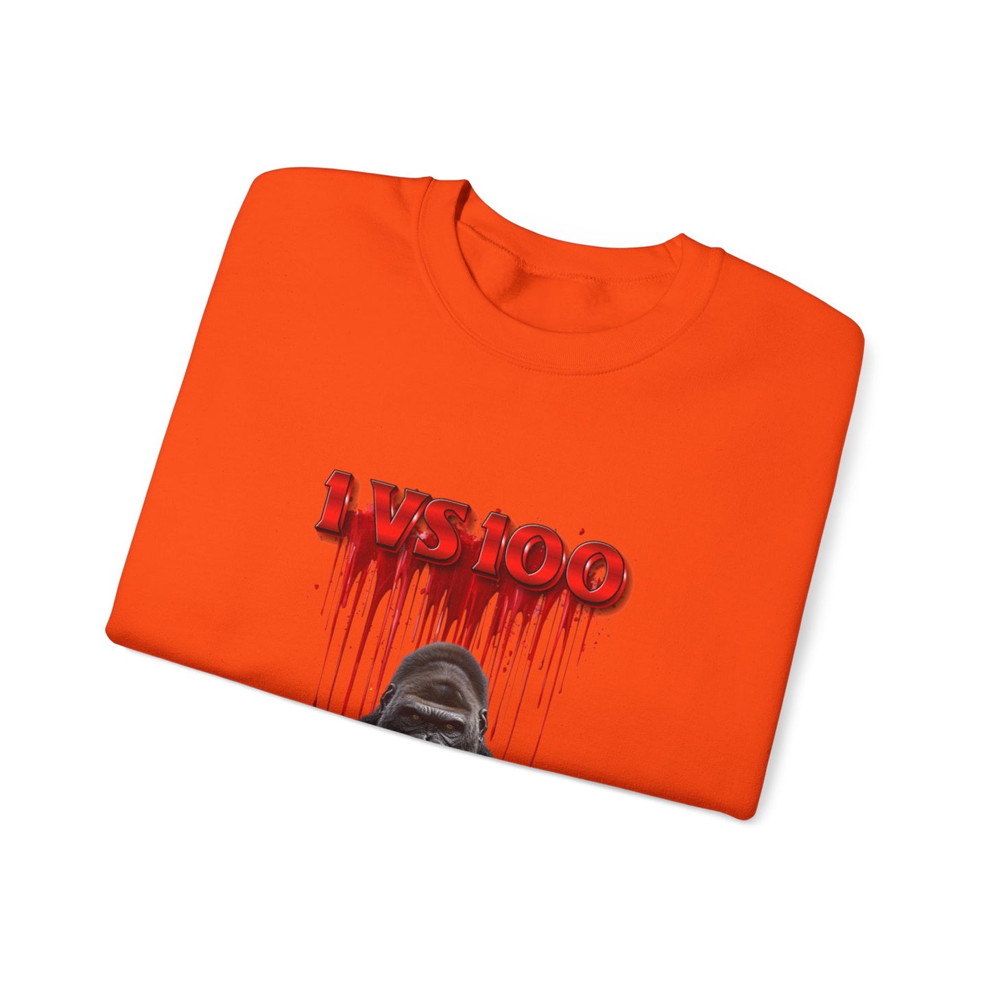 100 Men vs Gorilla Meme Sweatshirt - 1 VS 100 Gorilla Champion