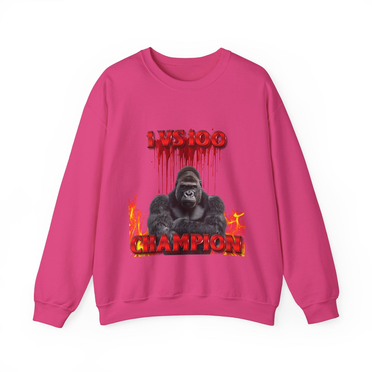 100 Men vs Gorilla Meme Sweatshirt - 1 VS 100 Gorilla Champion