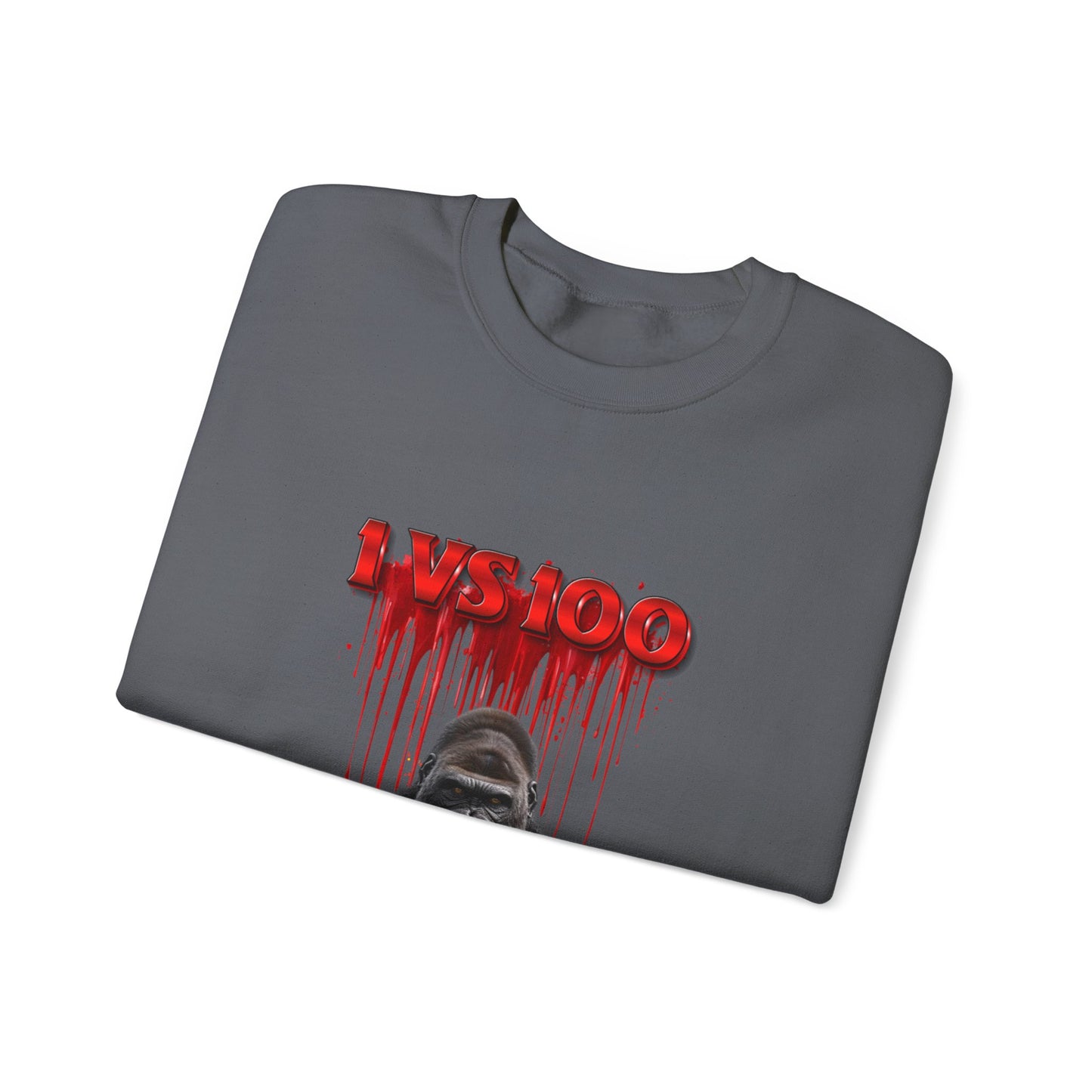 100 Men vs Gorilla Meme Sweatshirt - 1 VS 100 Gorilla Champion
