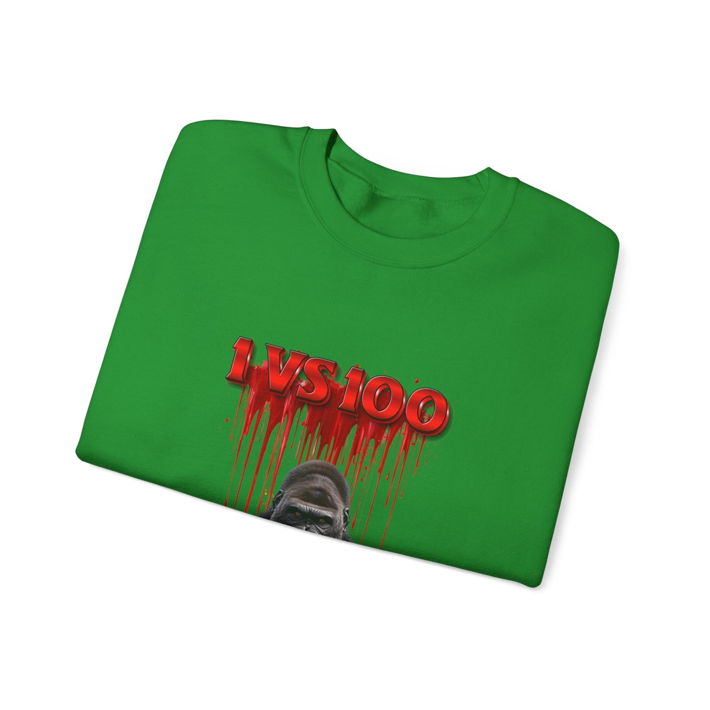 100 Men vs Gorilla Meme Sweatshirt - 1 VS 100 Gorilla Champion