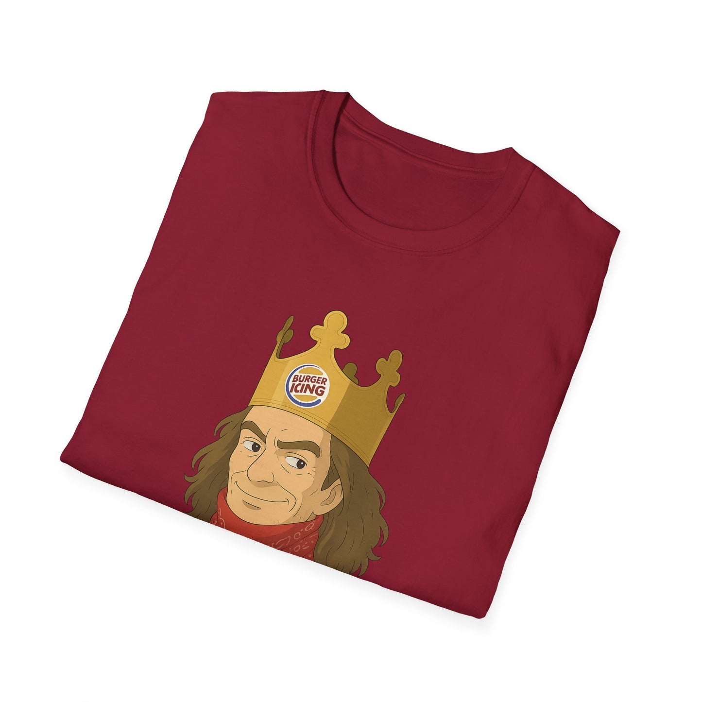 Burger King Guy On Plane MEME T-SHIRT - with Crowned Character Graphic