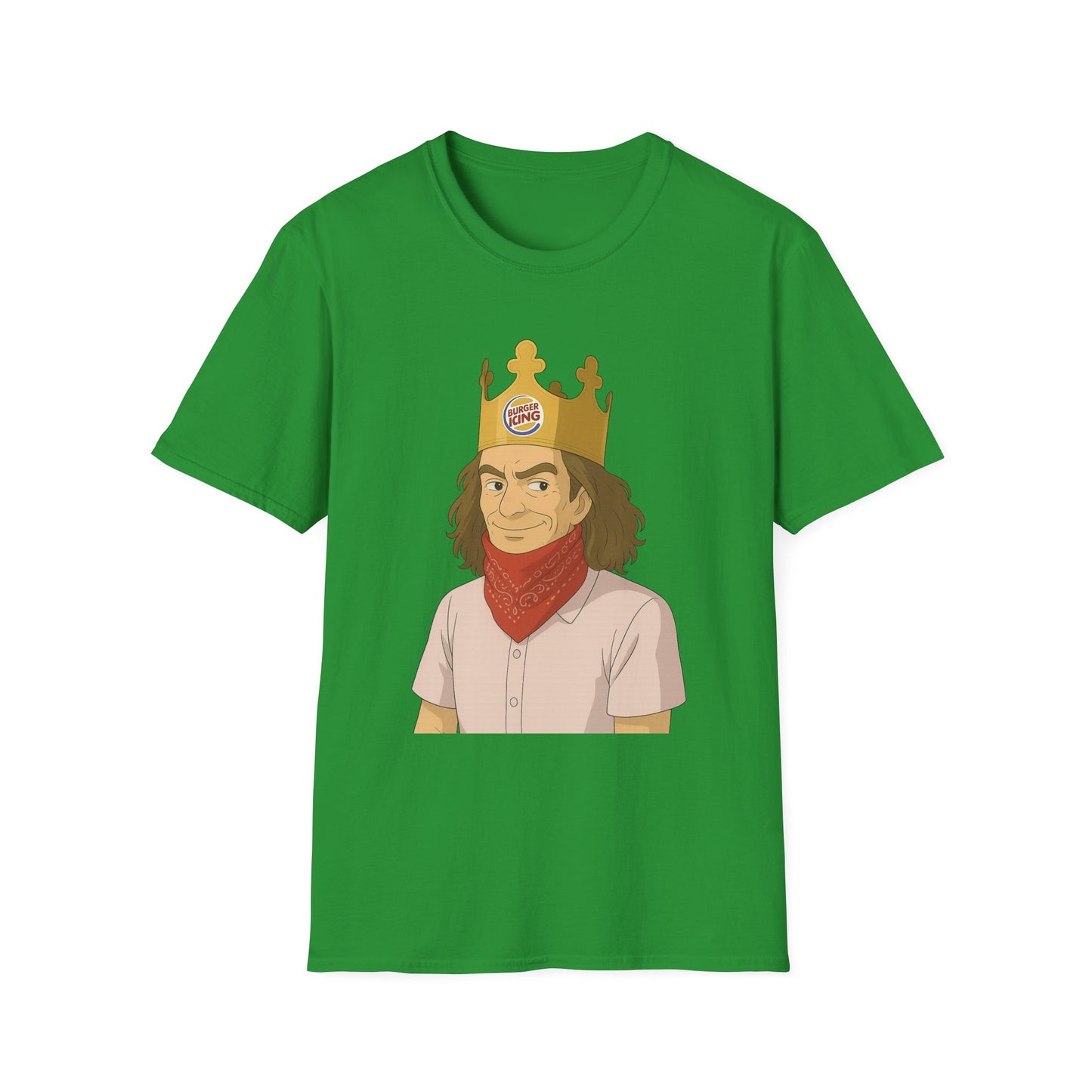 Burger King Guy On Plane MEME T-SHIRT - with Crowned Character Graphic
