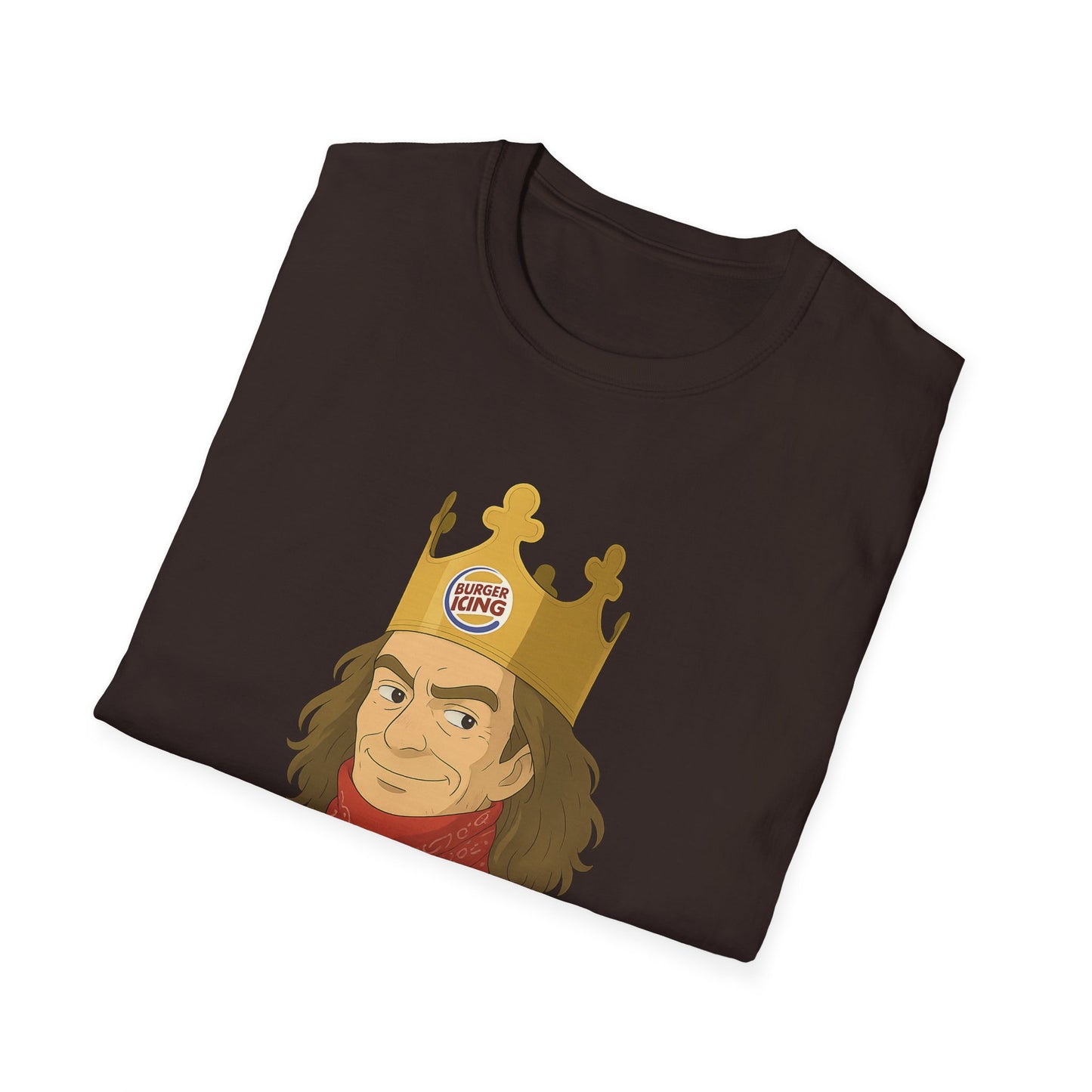 Burger King Guy On Plane MEME T-SHIRT - with Crowned Character Graphic