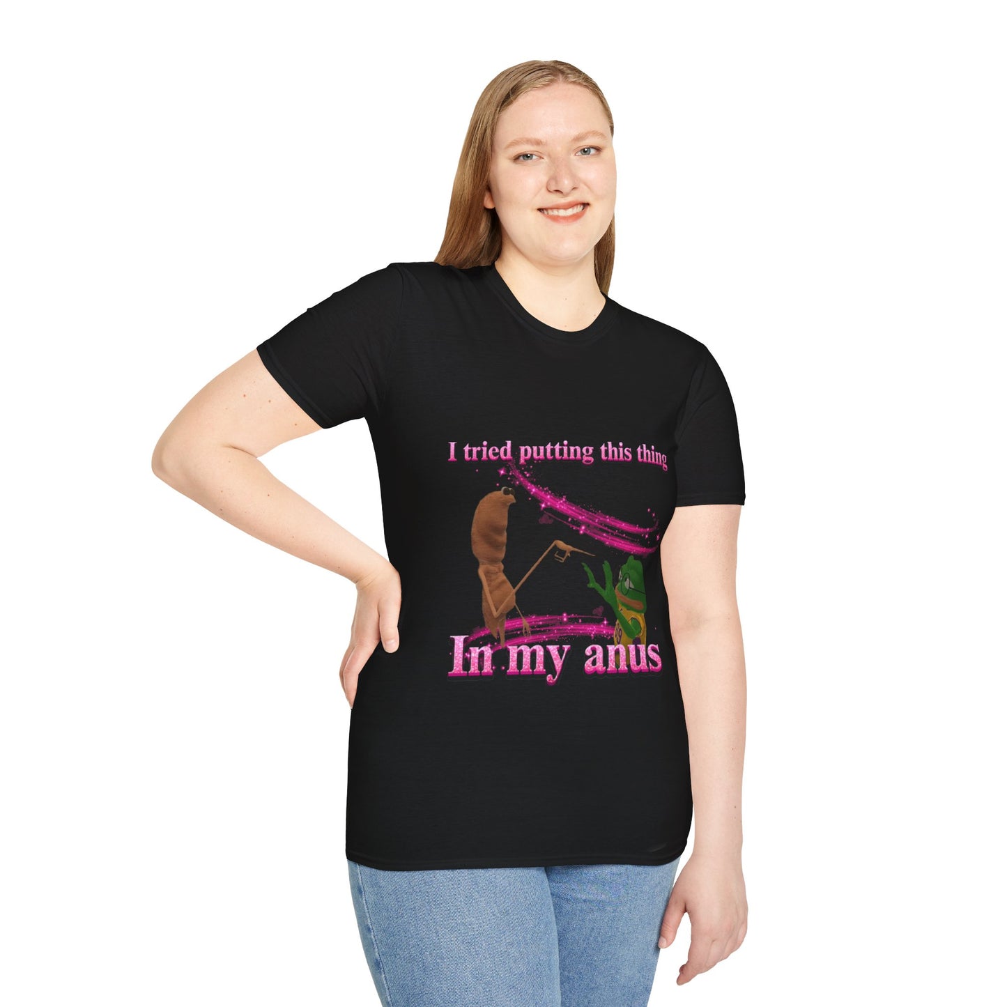Marcus VRchat Anus MEME T-SHIRT - "I Tried Putting This Thing in My Anus" Comedy Tee
