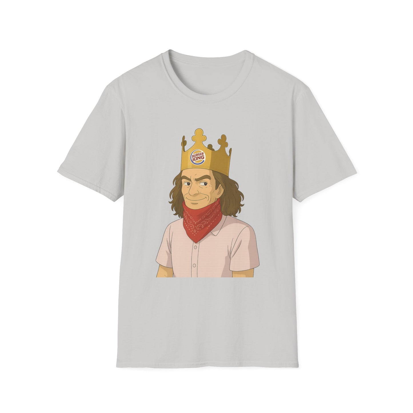 Burger King Guy On Plane MEME T-SHIRT - with Crowned Character Graphic