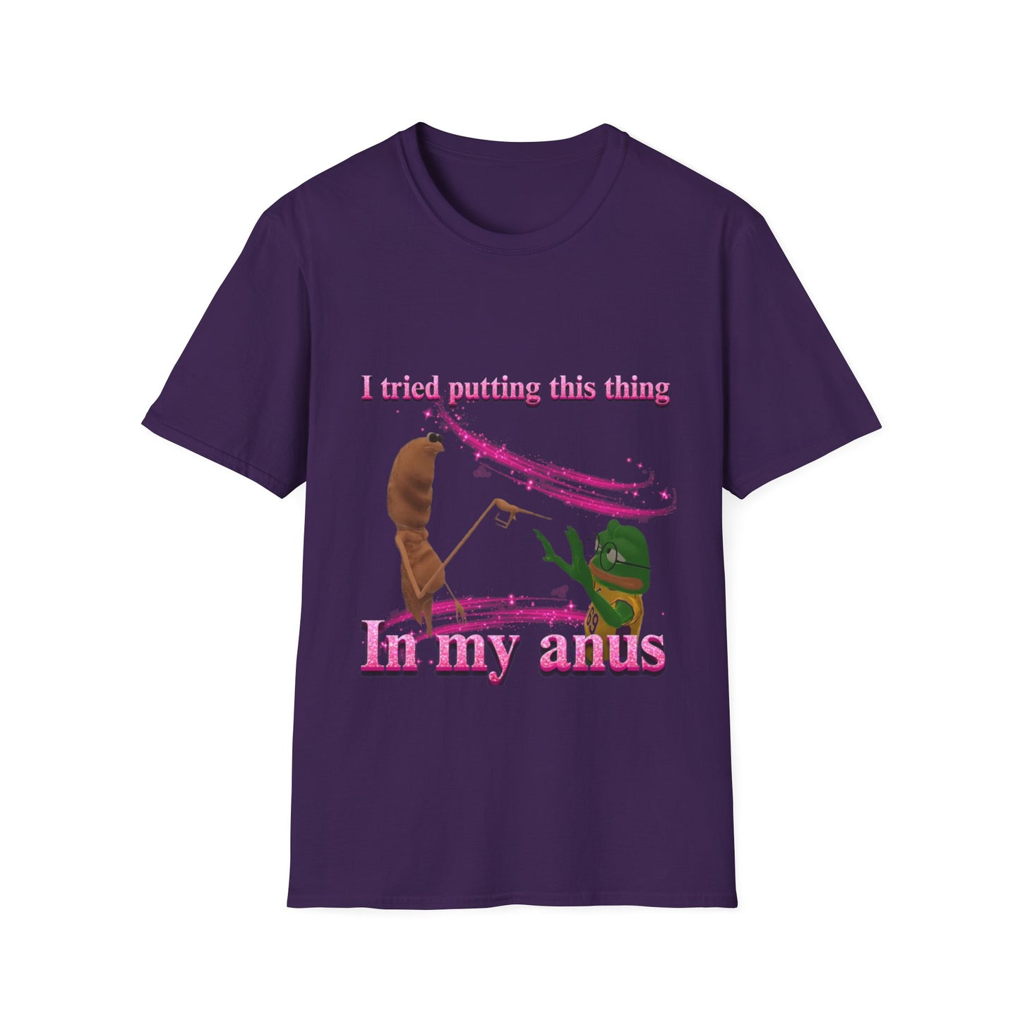 Marcus VRchat Anus MEME T-SHIRT - "I Tried Putting This Thing in My Anus" Comedy Tee
