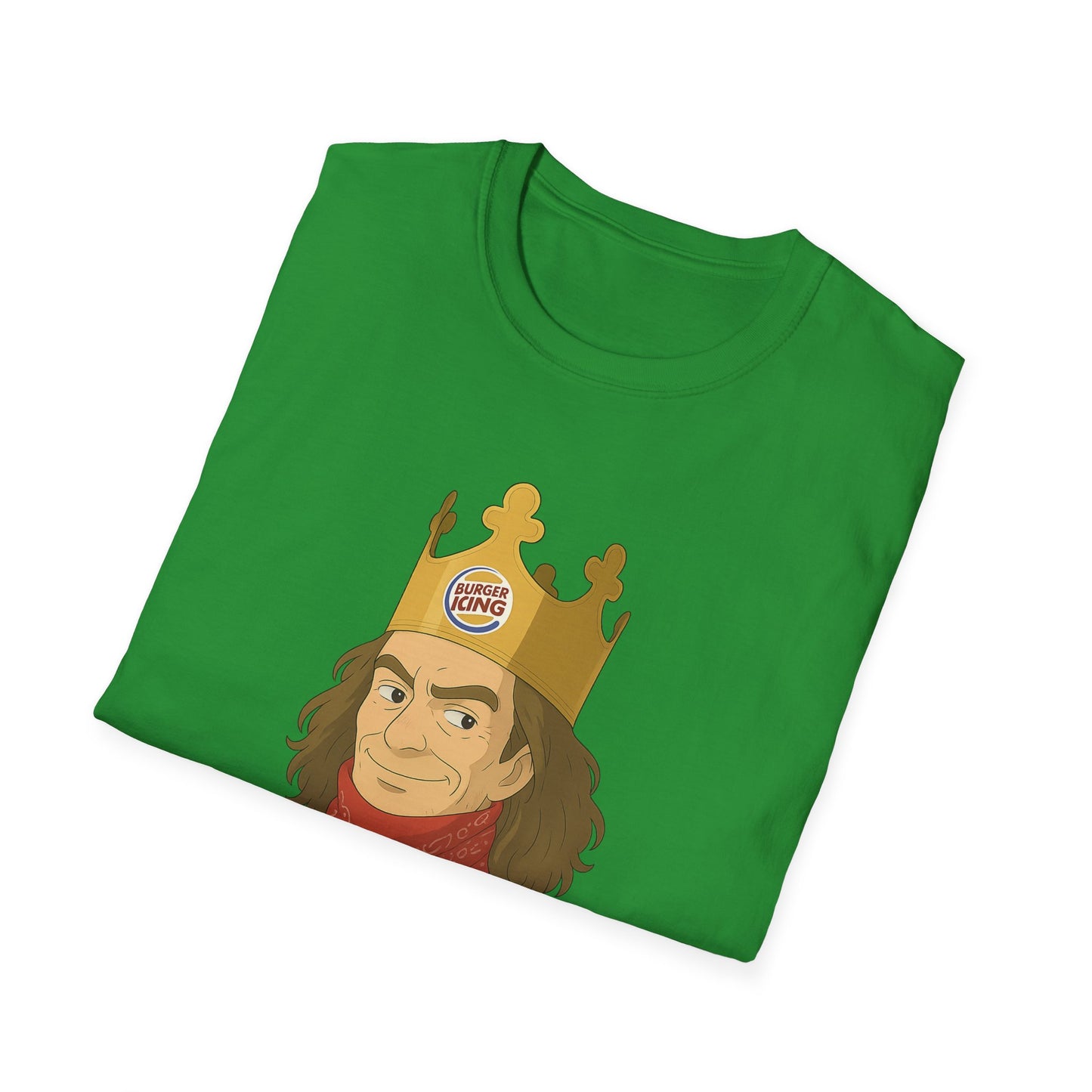 Burger King Guy On Plane MEME T-SHIRT - with Crowned Character Graphic