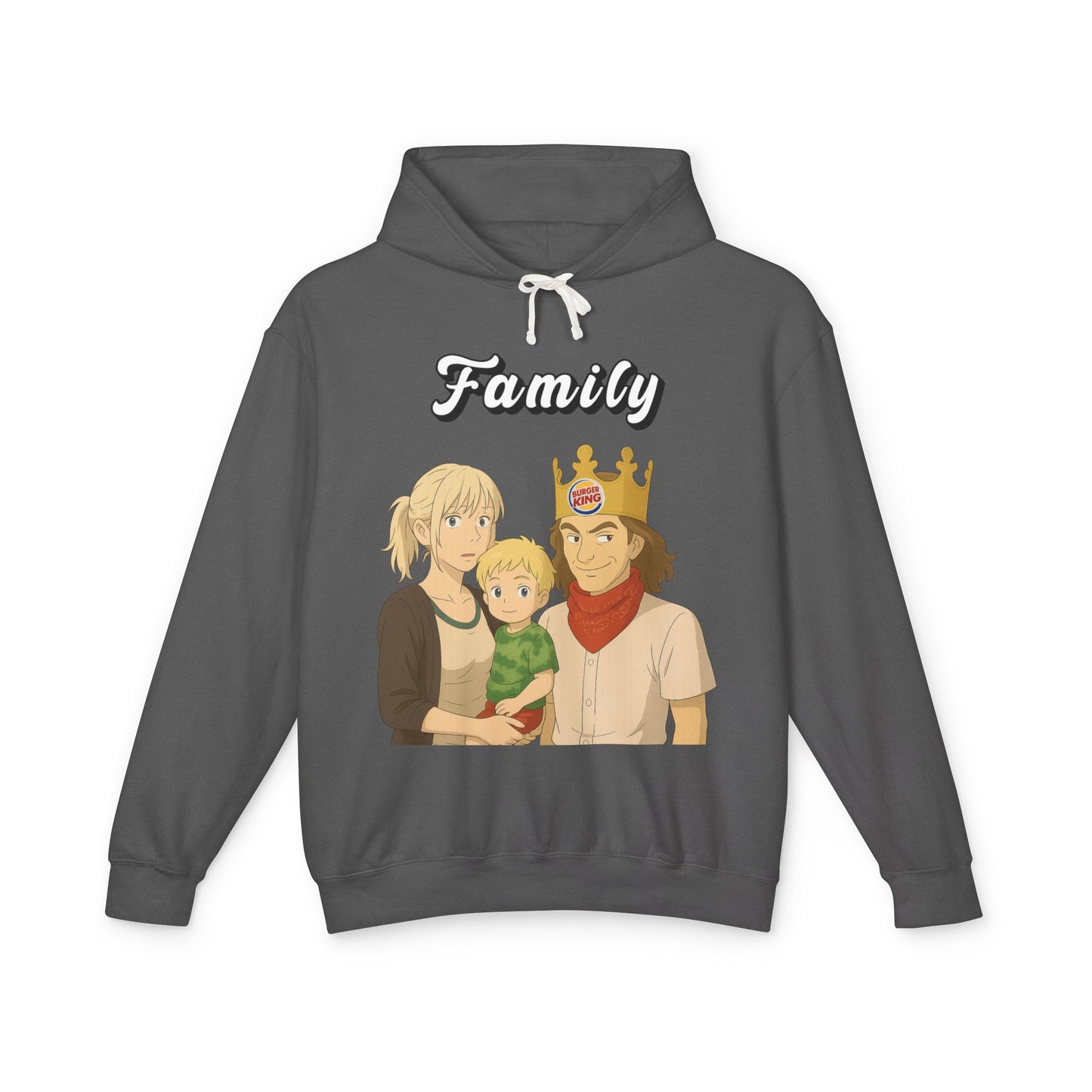 Family-Themed Unisex Lightweight Hooded Sweatshirt