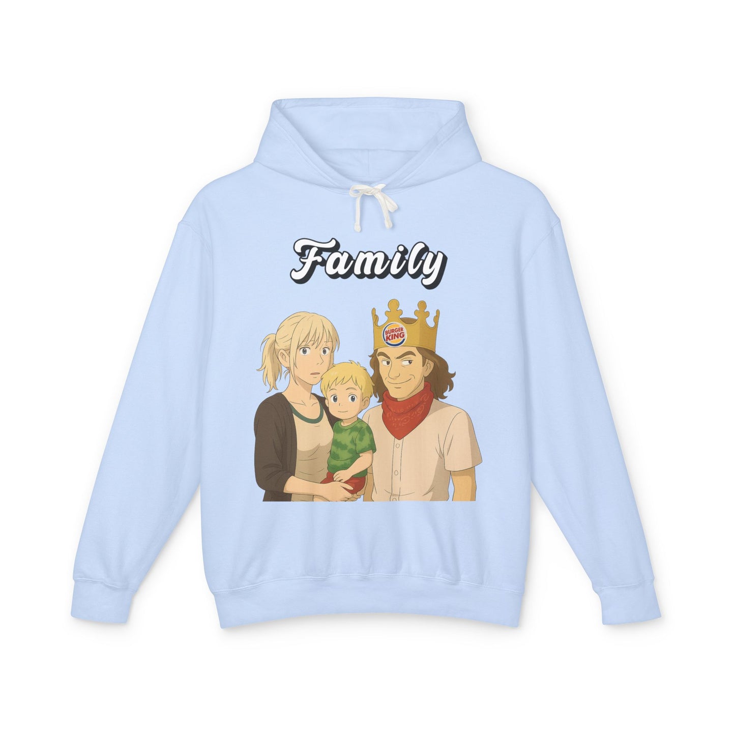 Family-Themed Unisex Lightweight Hooded Sweatshirt