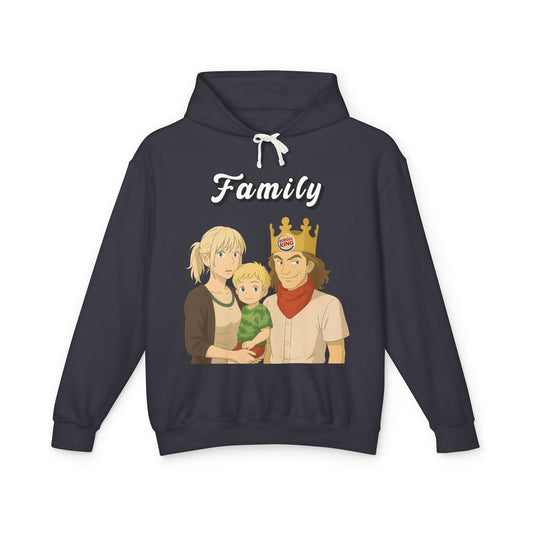 Family-Themed Unisex Lightweight Hooded Sweatshirt