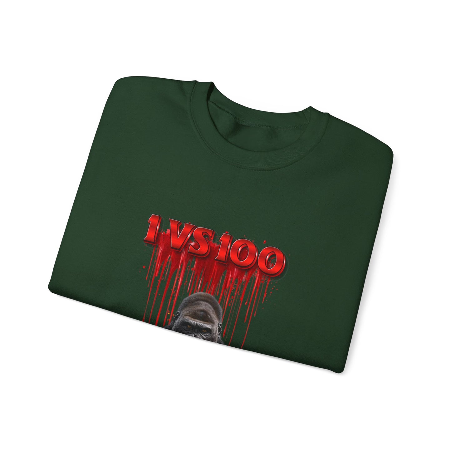 100 Men vs Gorilla Meme Sweatshirt - 1 VS 100 Gorilla Champion